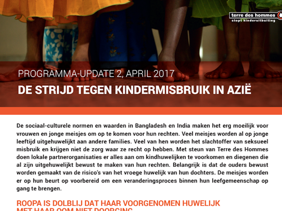 Programma update: Kindermisbruik in Azie april 2017 