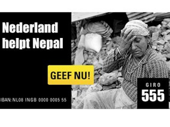 Nationale Actie voor slachtoffers aardbeving Nepal