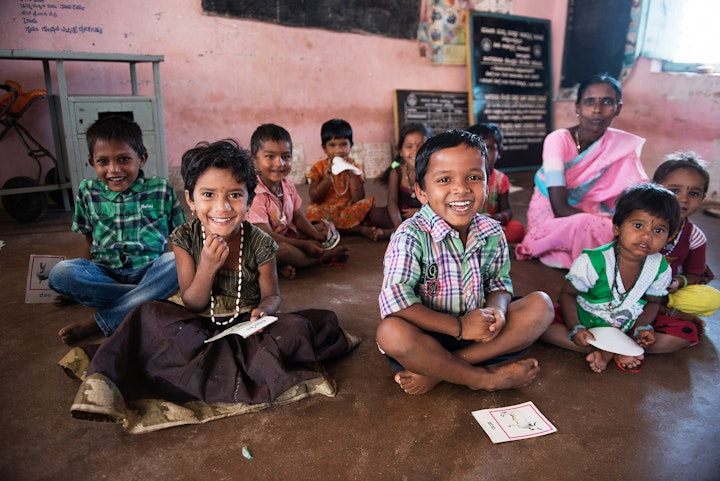 Smiling children in a schoolclass