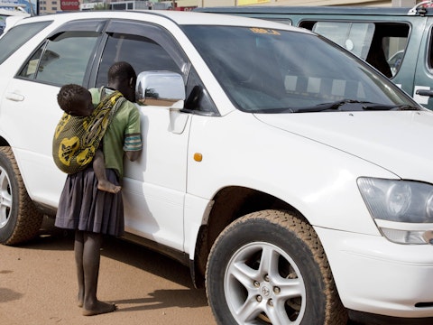 Trafficked Karamajong children begging on the streets of Kampala