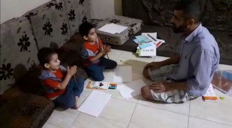 The story of Nader. A widower who found a way to reconnect with his children