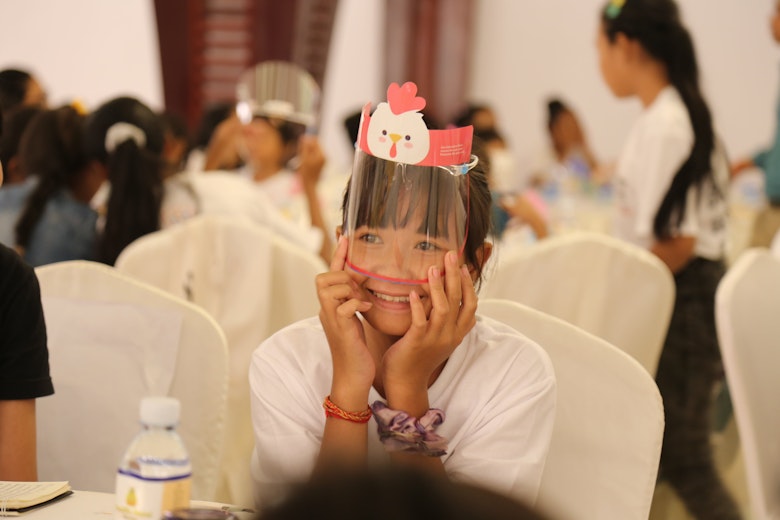 A girl from protect the children protect the future campaign 