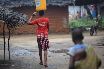 Village scene at the Kenyan Coast