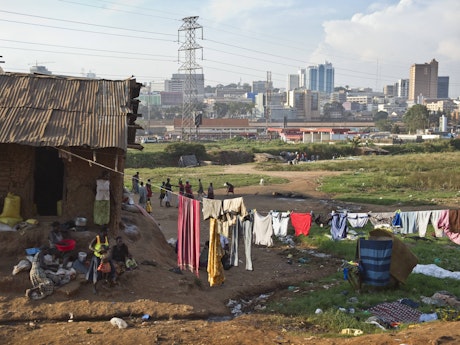 Informal settlement in Kampala, Uganda