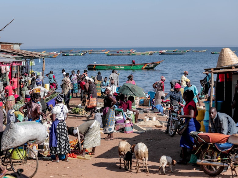 Fishing village at the shores of Lake Victoria, Kenya