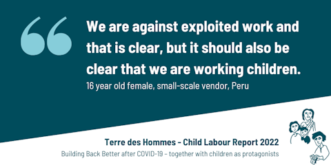 Een van de statements van de Peruaanse kinderen