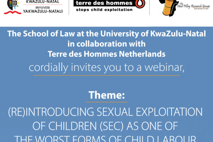 Friday 20th May 2022: online webinar (Re)Introdi=uding sexual exploitation of children as a worst form of child labour