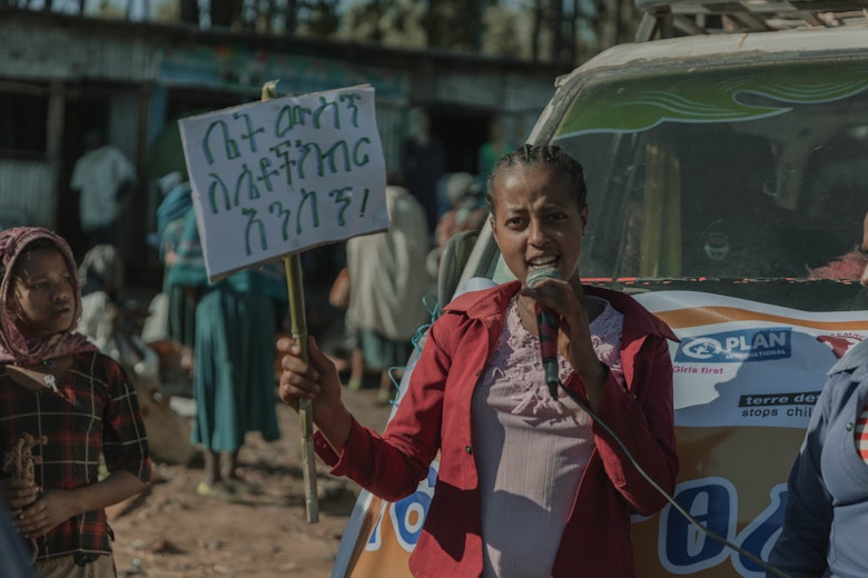 Kidest advocating for protection of  girls and women from violence.