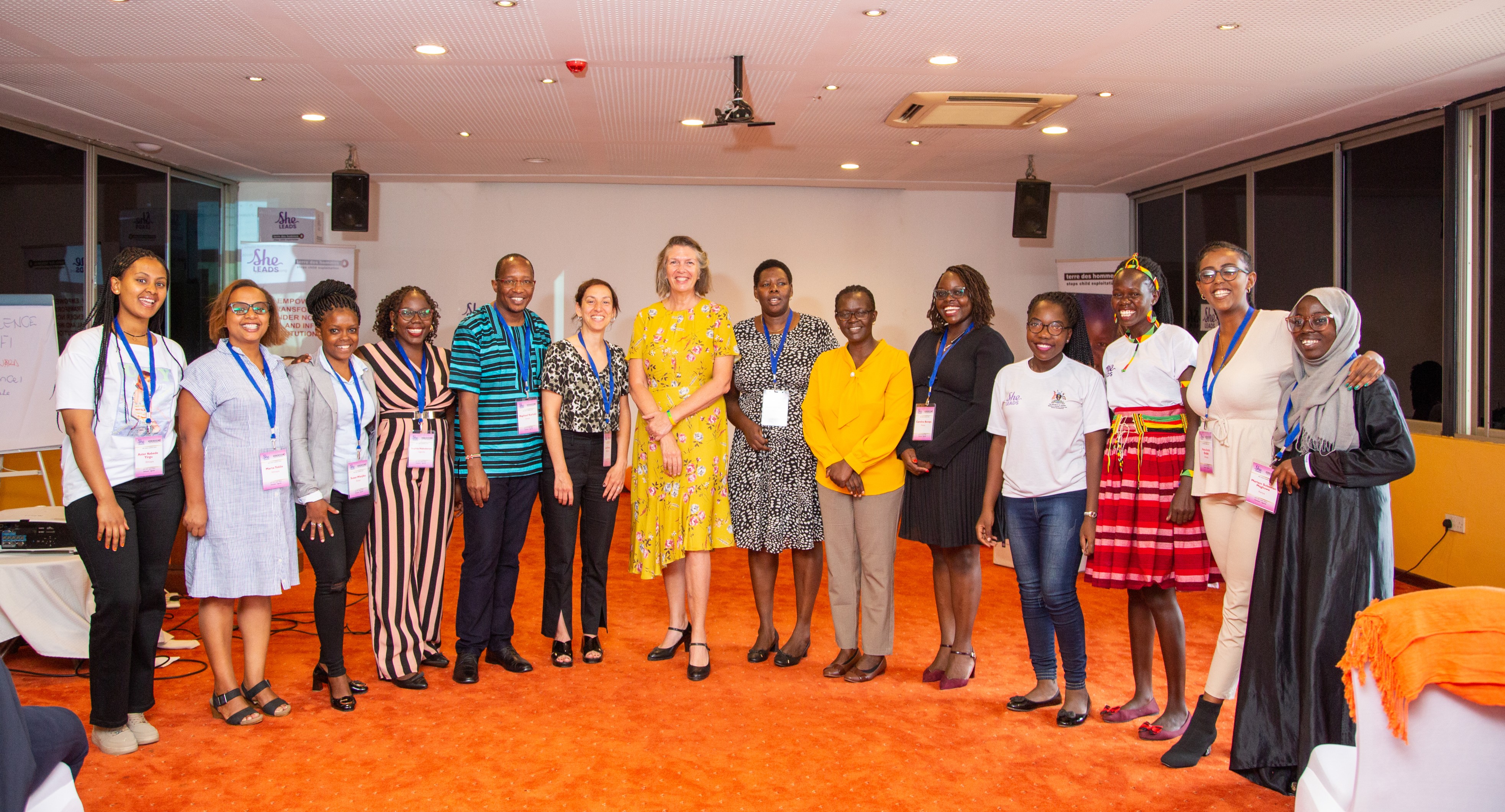 The team with the Ambassador of the Netherlands Embassy in Uganda
