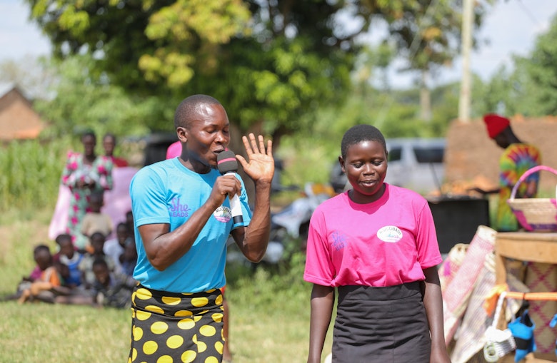 Abudu giving a speech