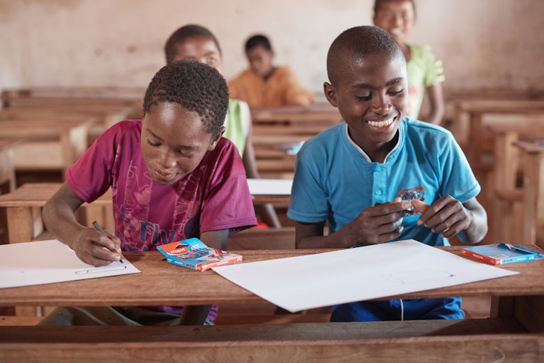Messi, happy to be in school learning
