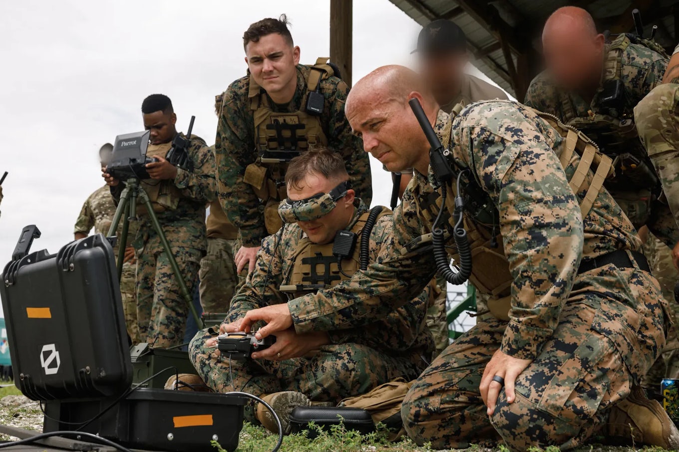 U.S. Marine Corps engaging with the Archer Strike FPV Drone System (Photo by Cpl. Joshua Barker)