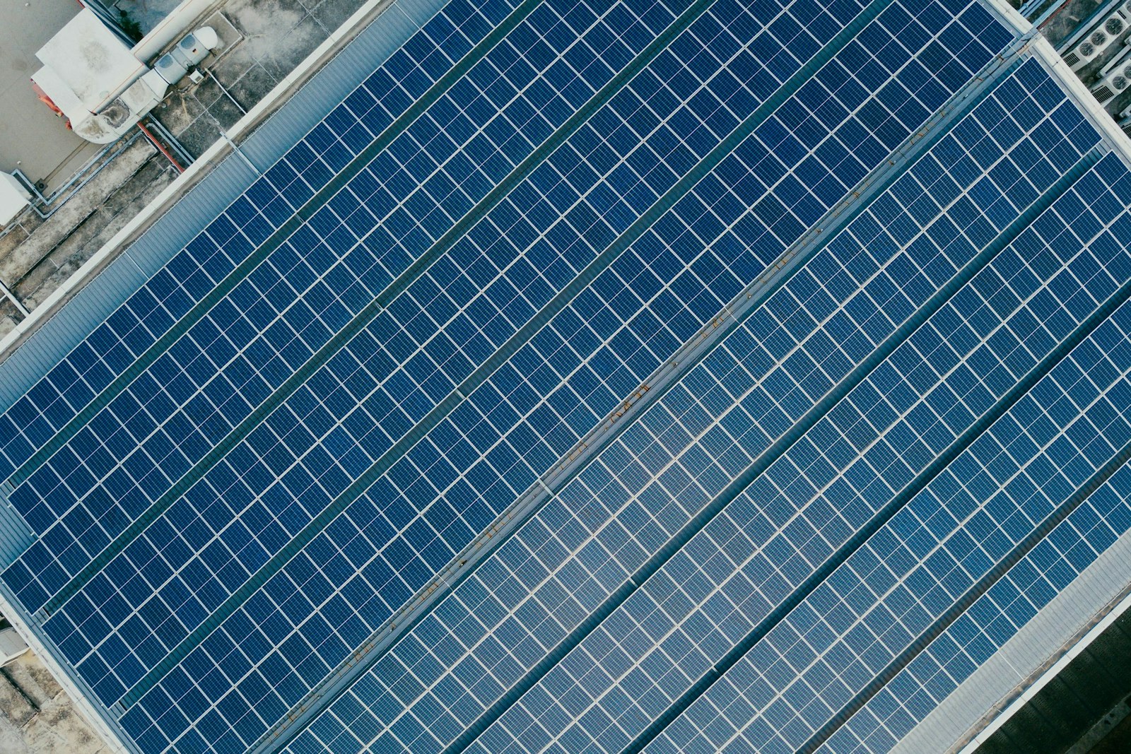 Blue solar panels.