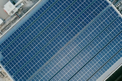 Blue solar panels.