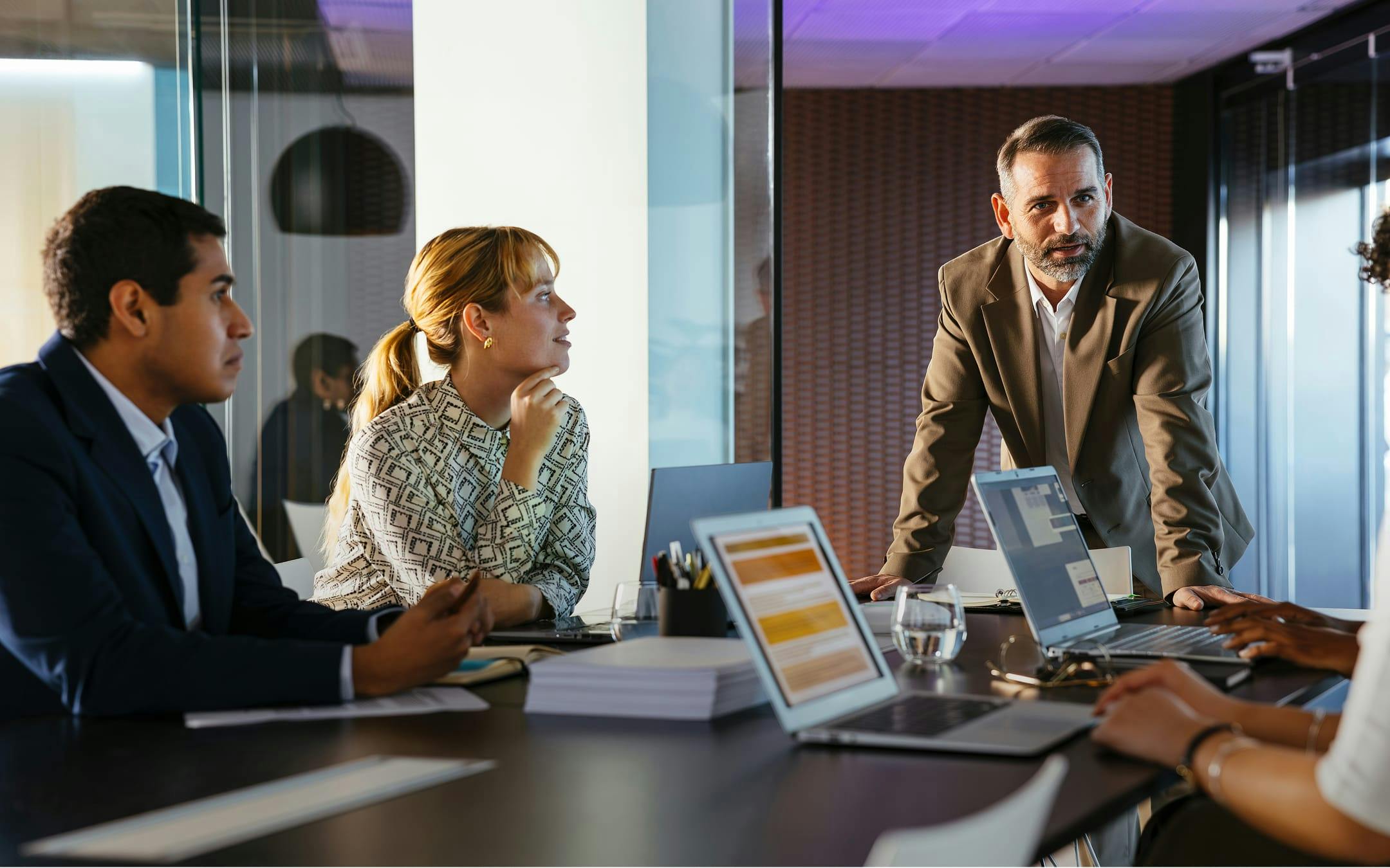 people in an office meeting