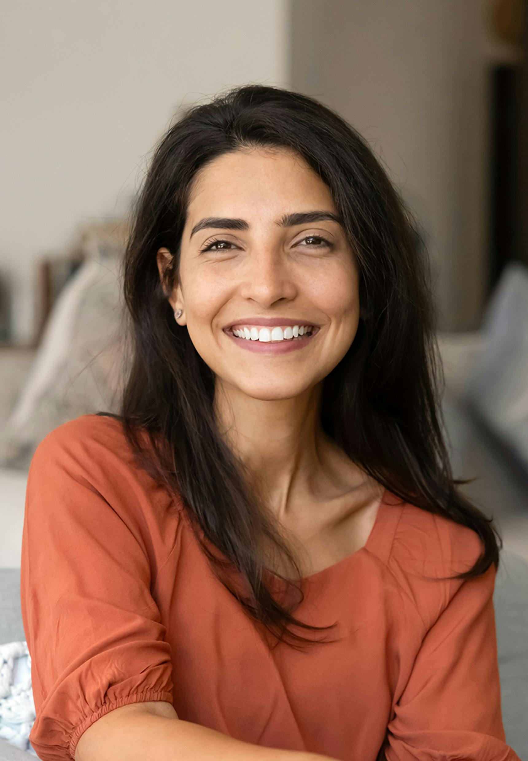 woman smiling
