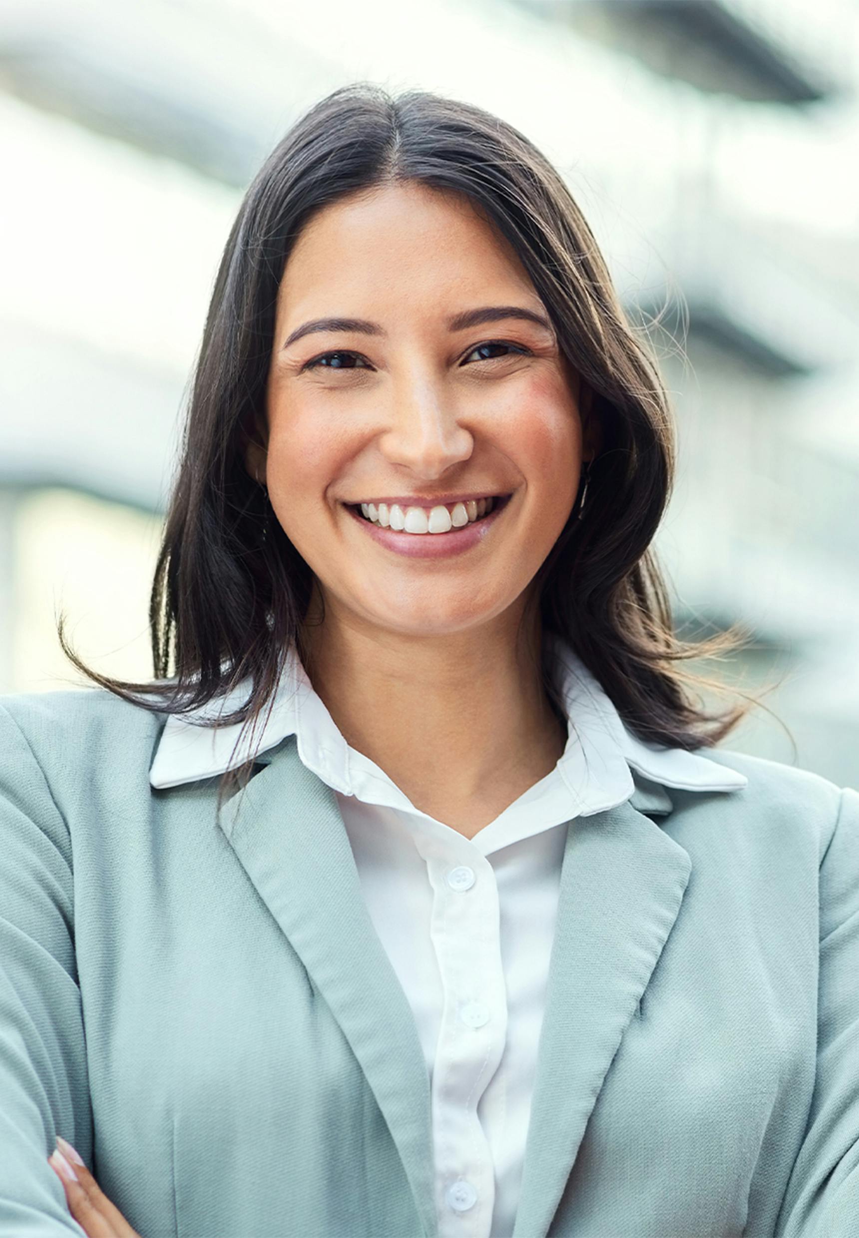 woman smiling
