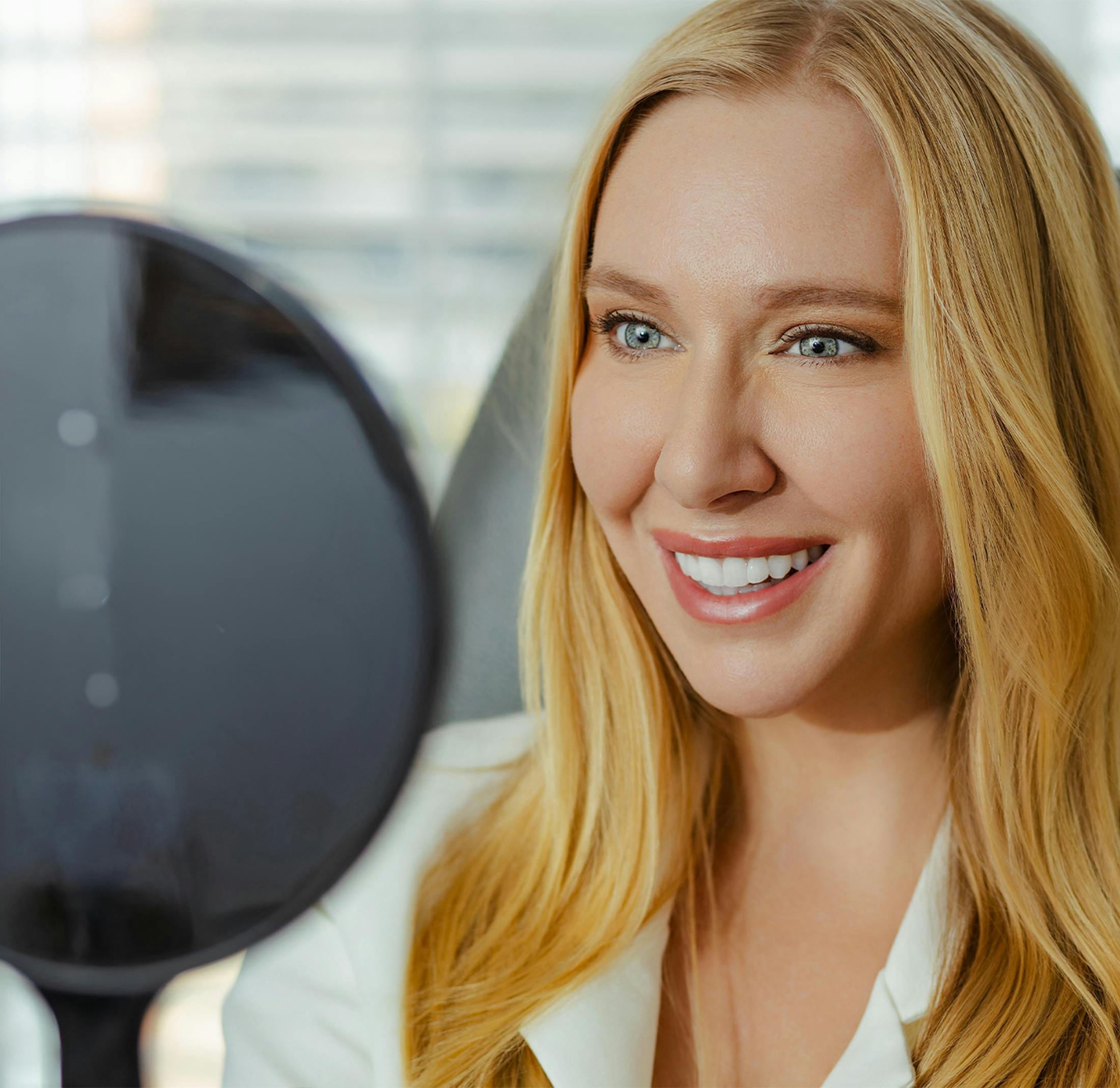 woman smiling