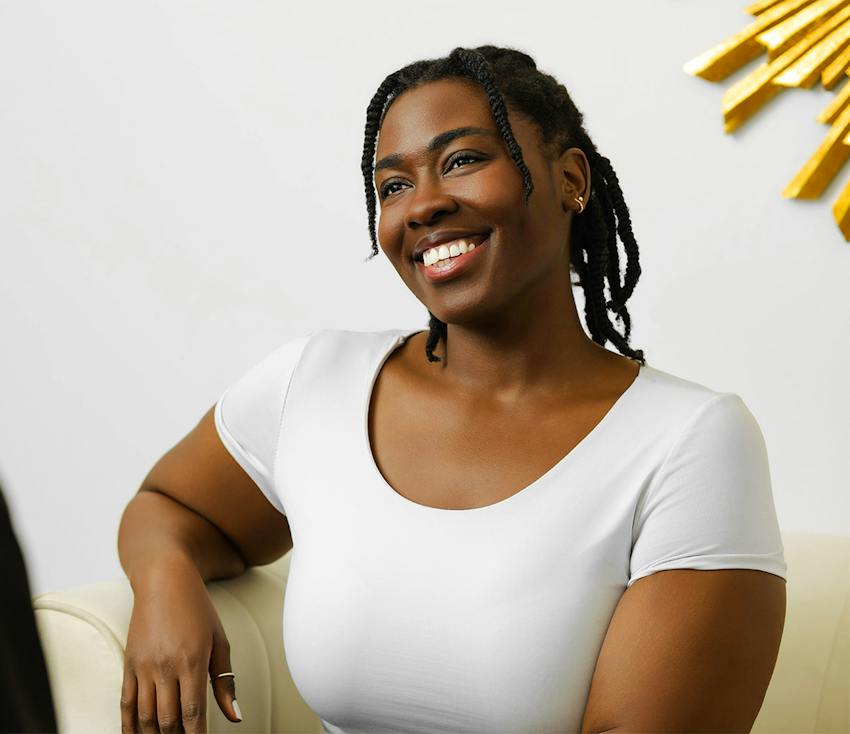 Woman smiling