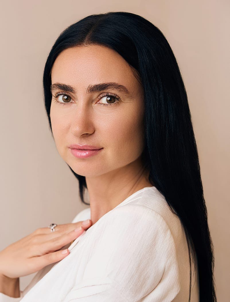 woman with long dark hair