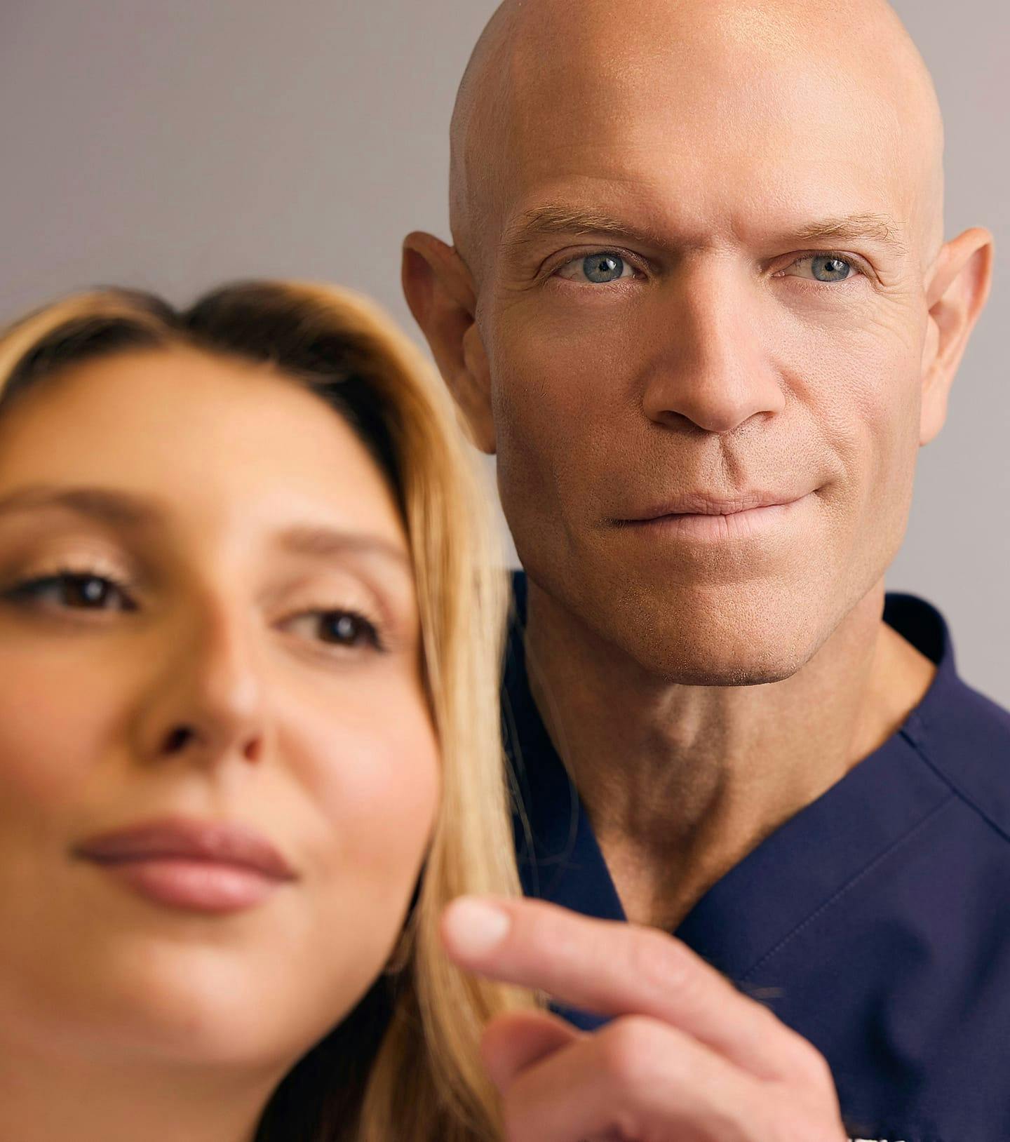Dr. Addona with patient