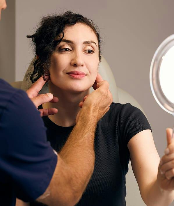 woman getting consultation