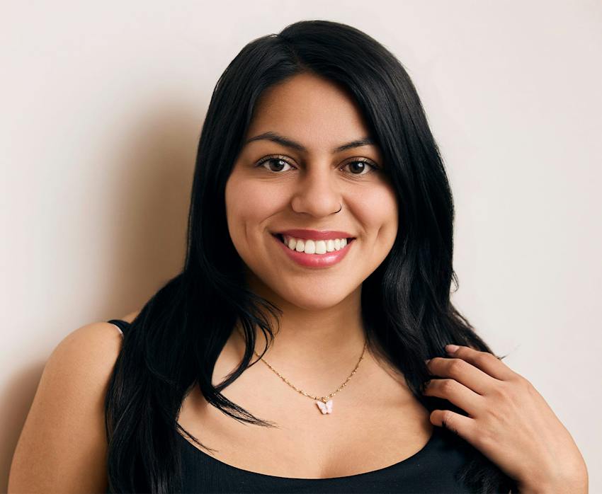 Woman smiling