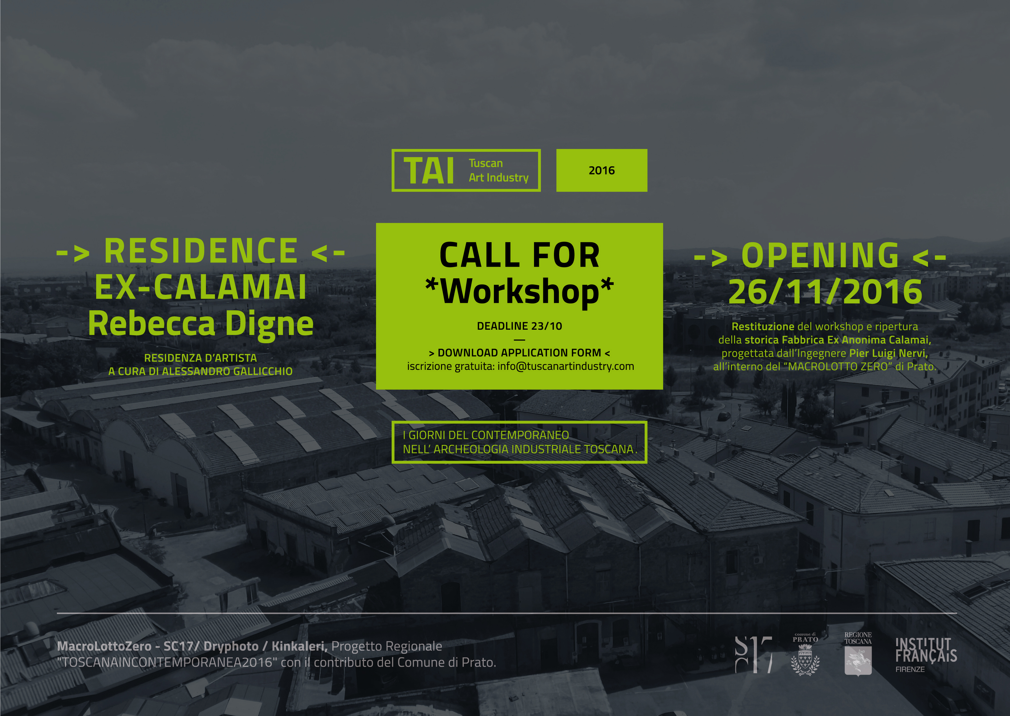 TAI 2016 - CALL FOR WORKSHOP