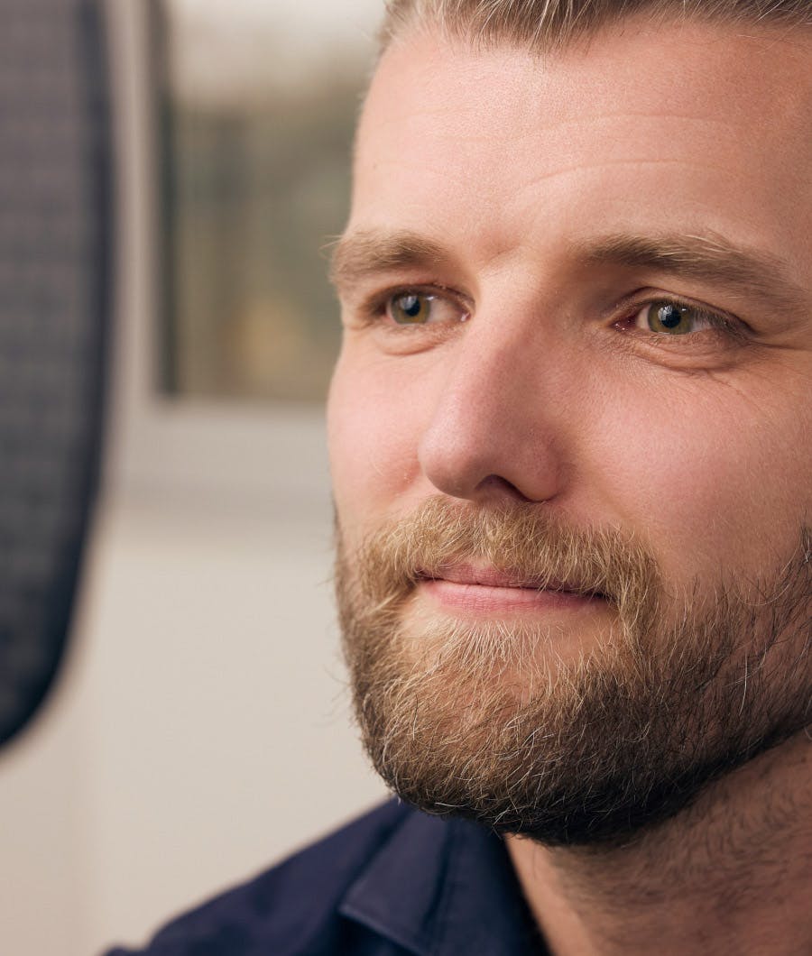 man smiling