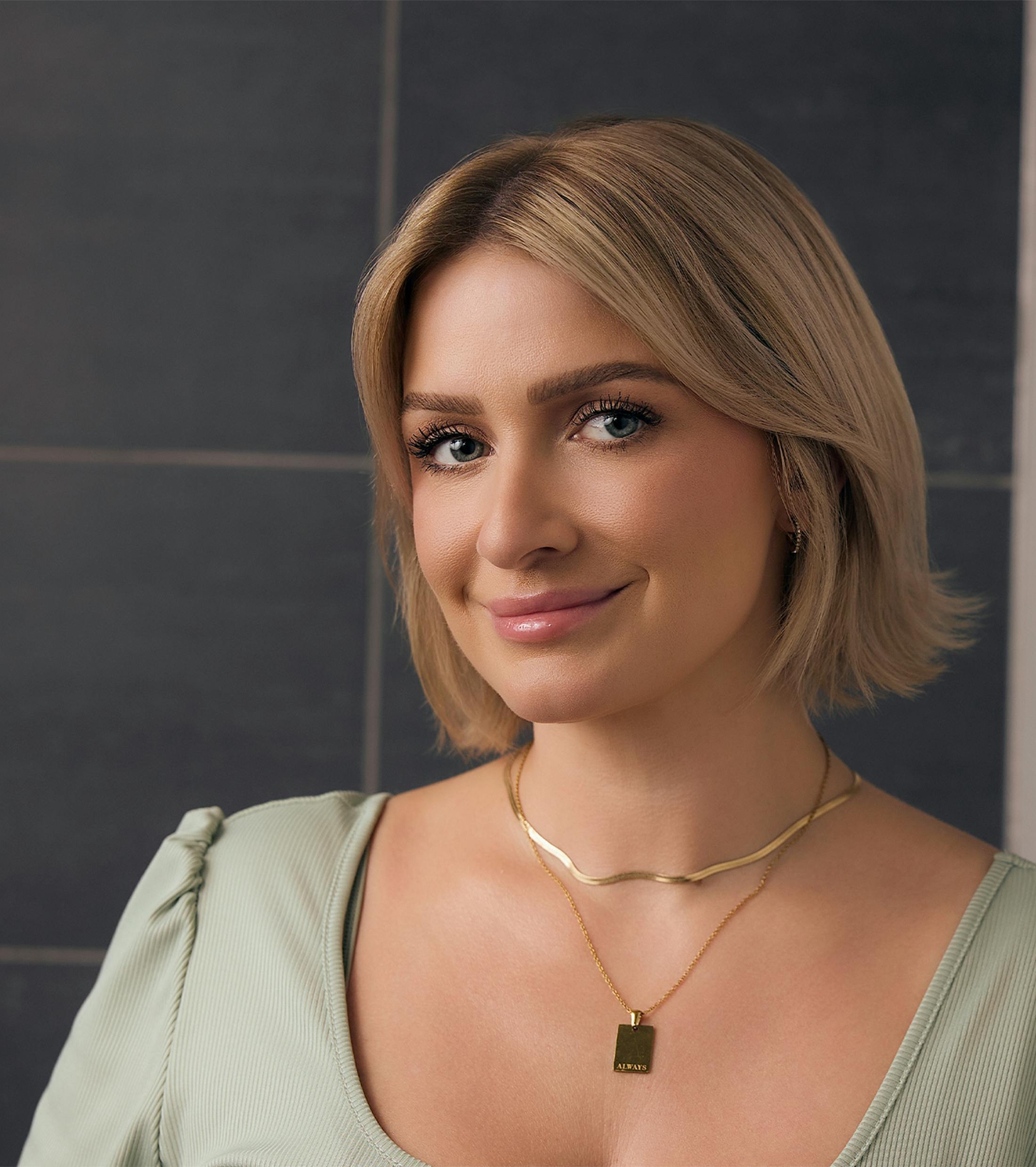 woman smiling