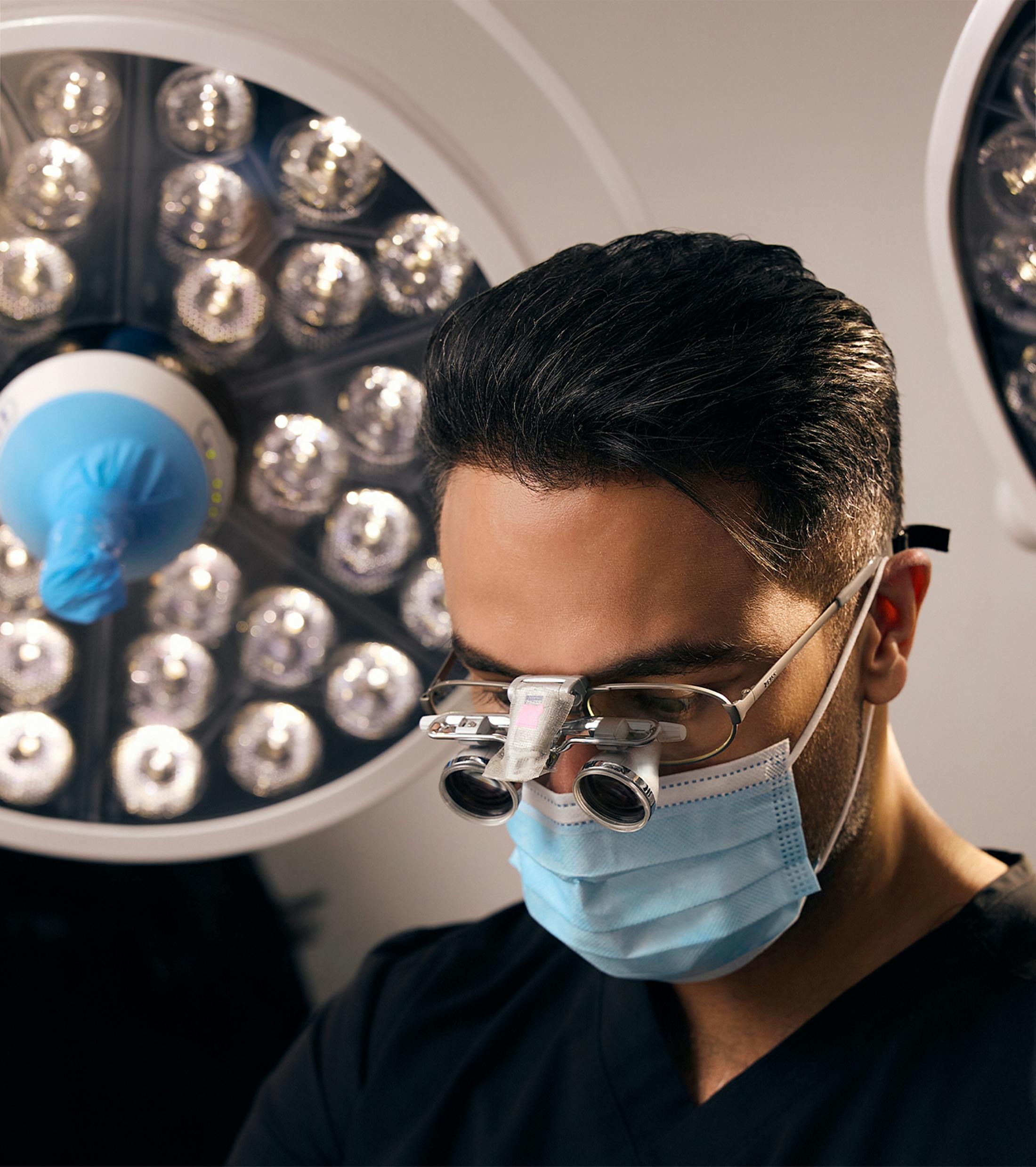 doctor working on a patient