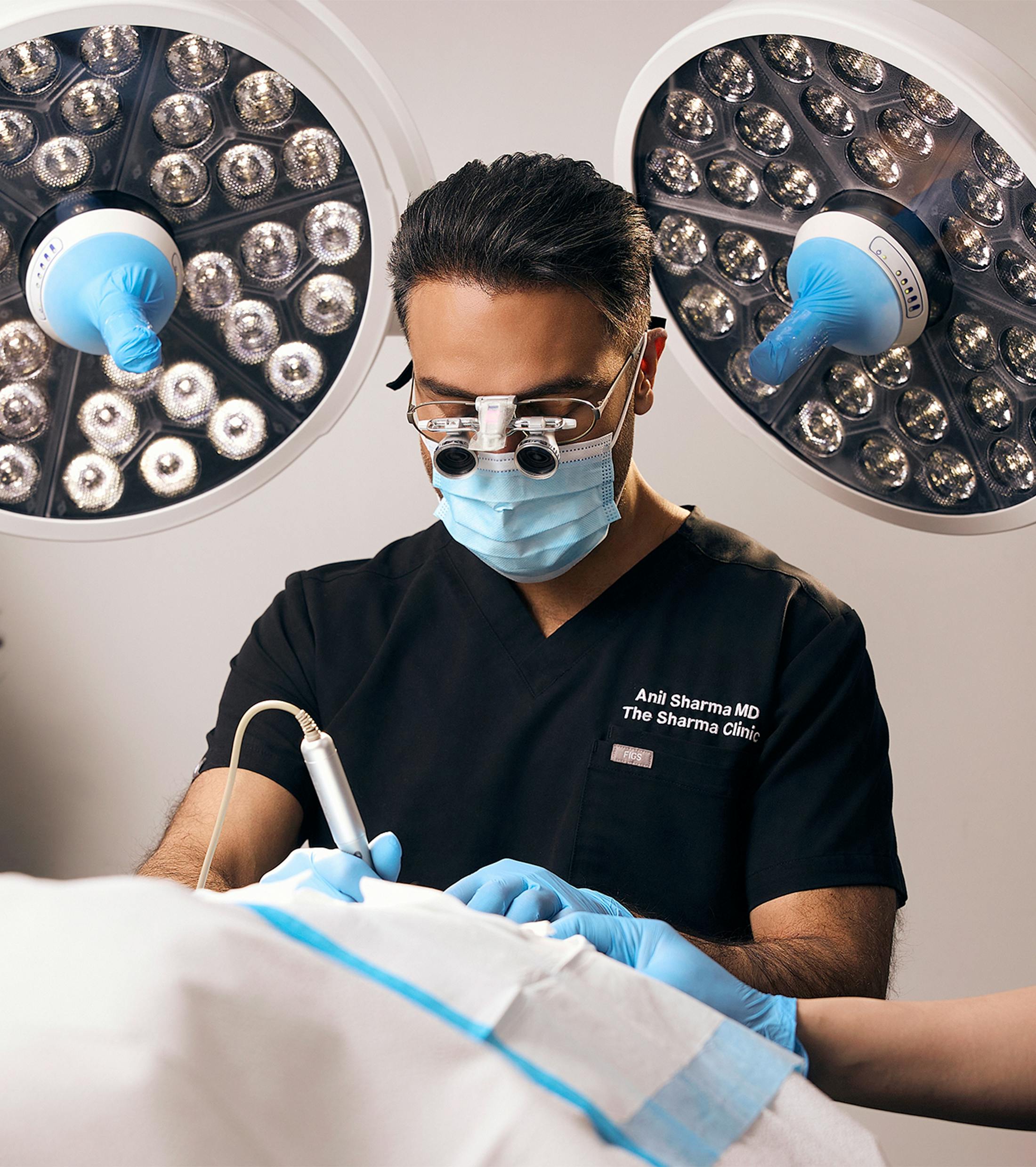 doctor working on a patient