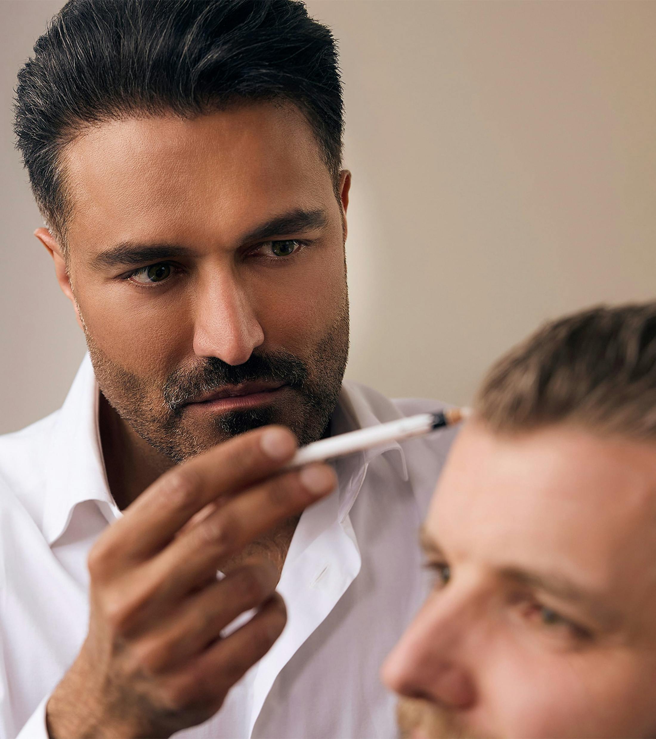 doctor marking a patient