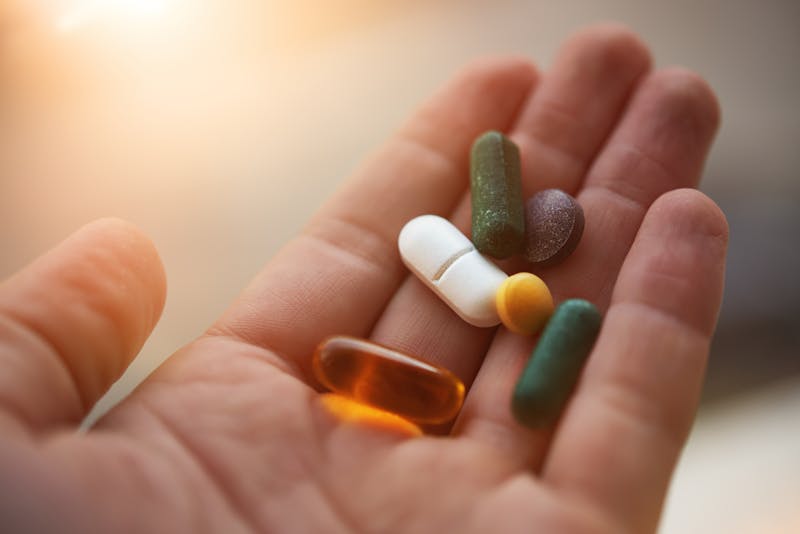 someone holding medication