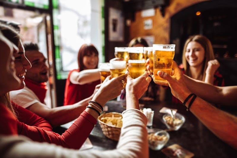 people drinking beer