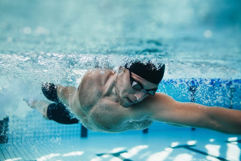 man swimming