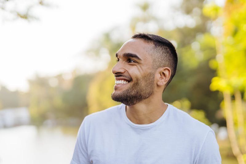 man smiling