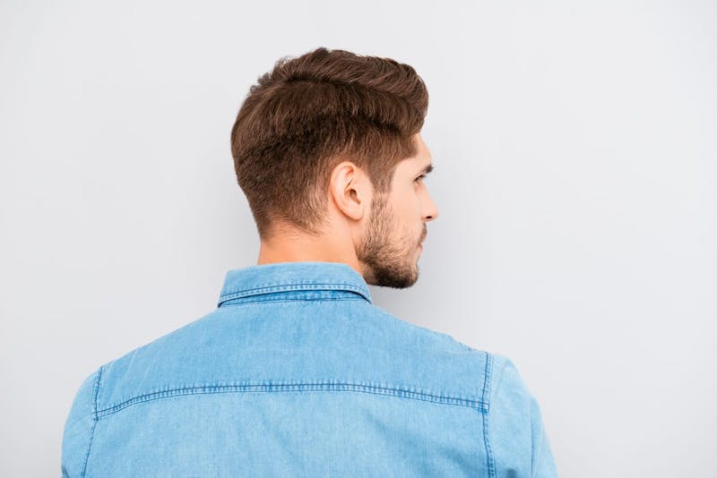 back of mans head