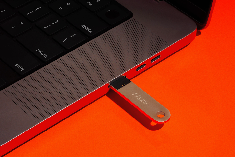 Laptop with a hardware key