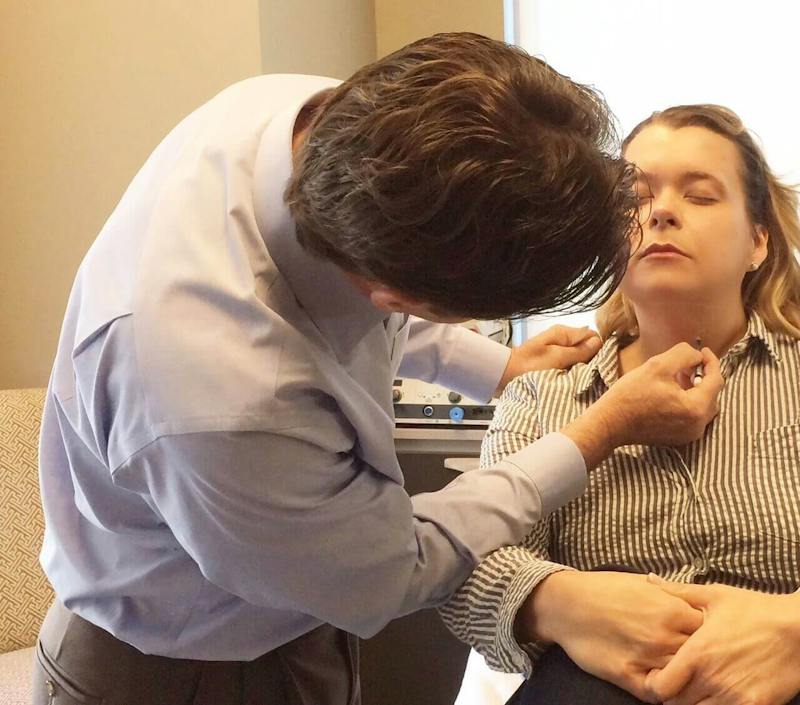 patient getting kybella injections