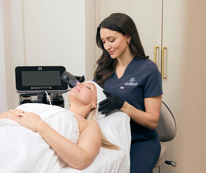 Woman getting a treatment