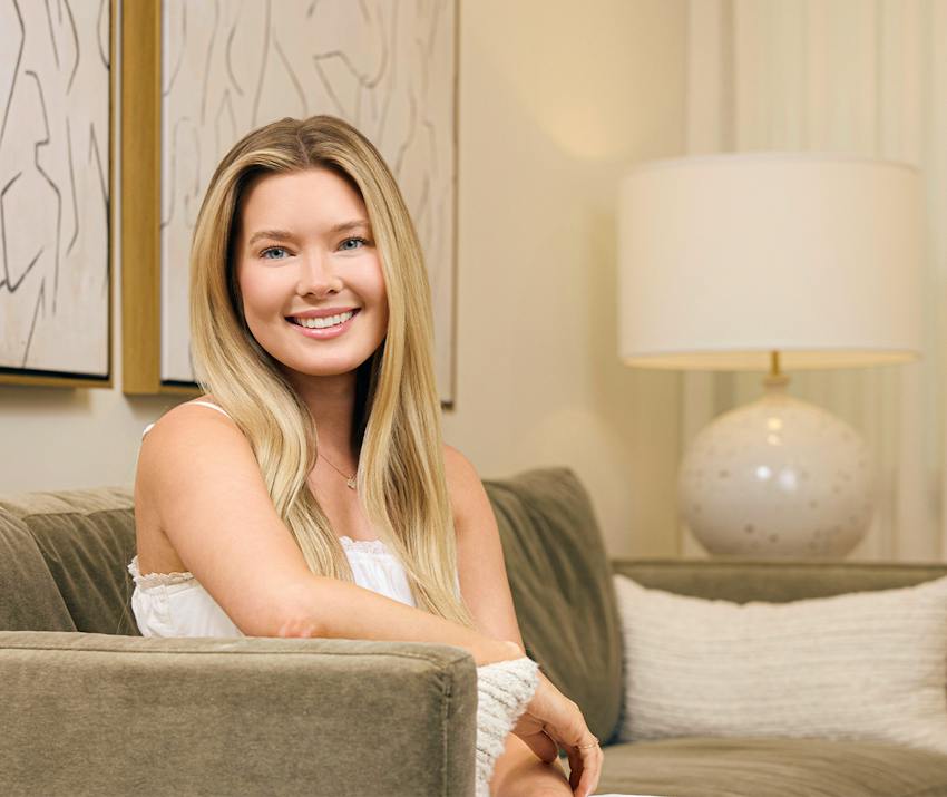 Woman smiling