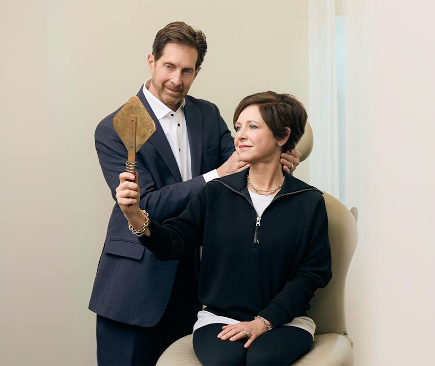 Doctor helping a patient
