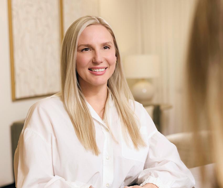 Woman smiling