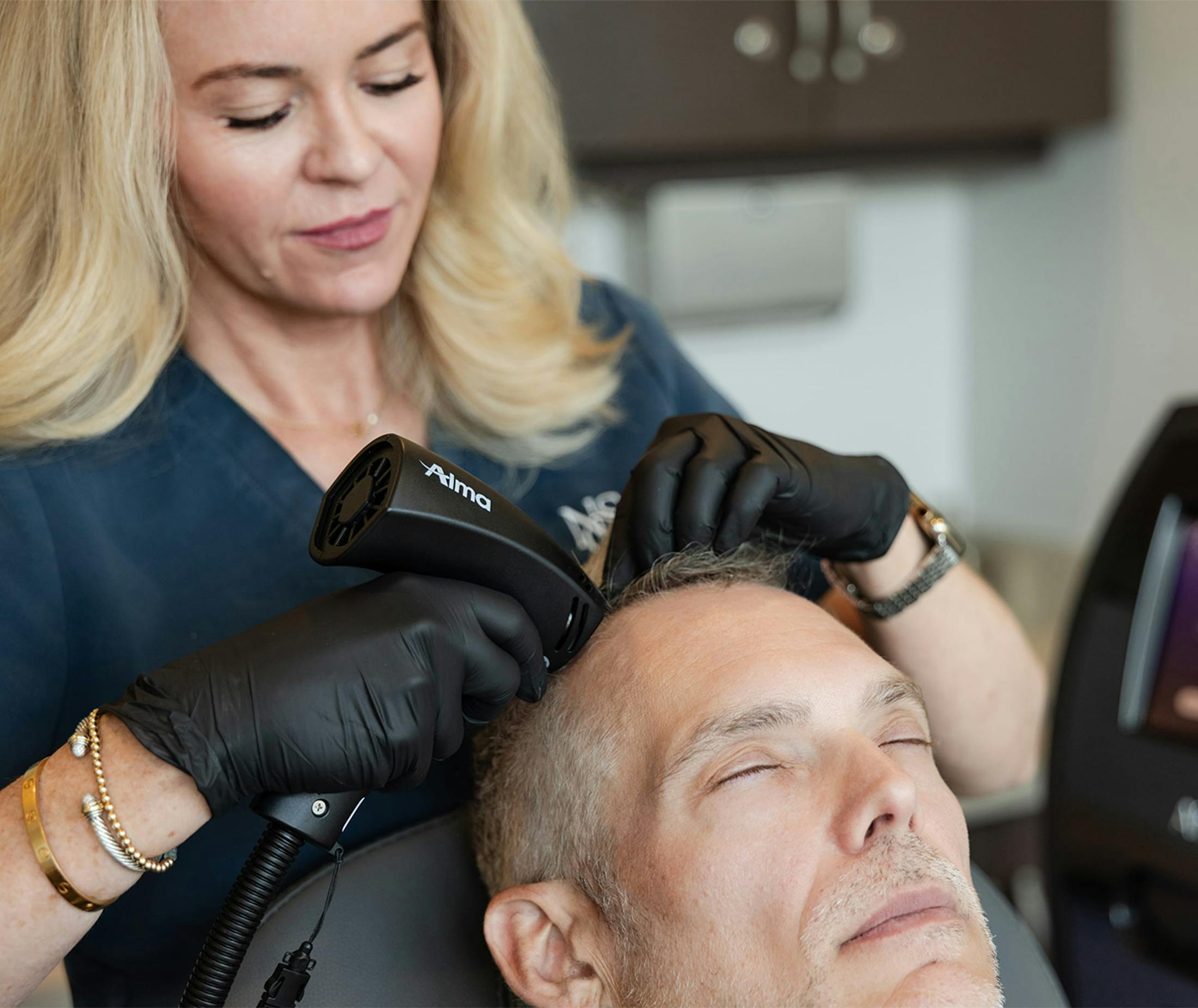 Man getting a treatment