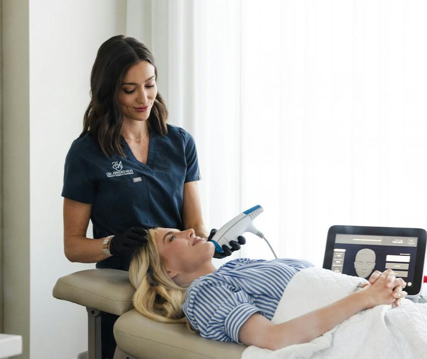 Woman gettting a treatment