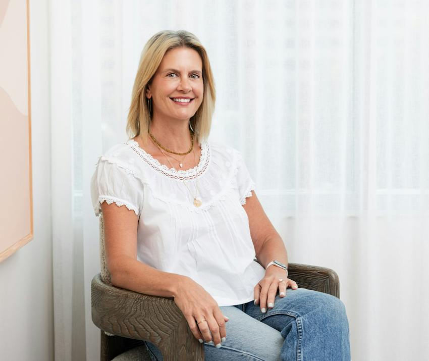 Woman smiling