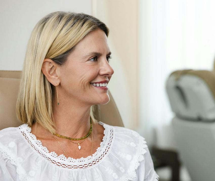 Woman smiling