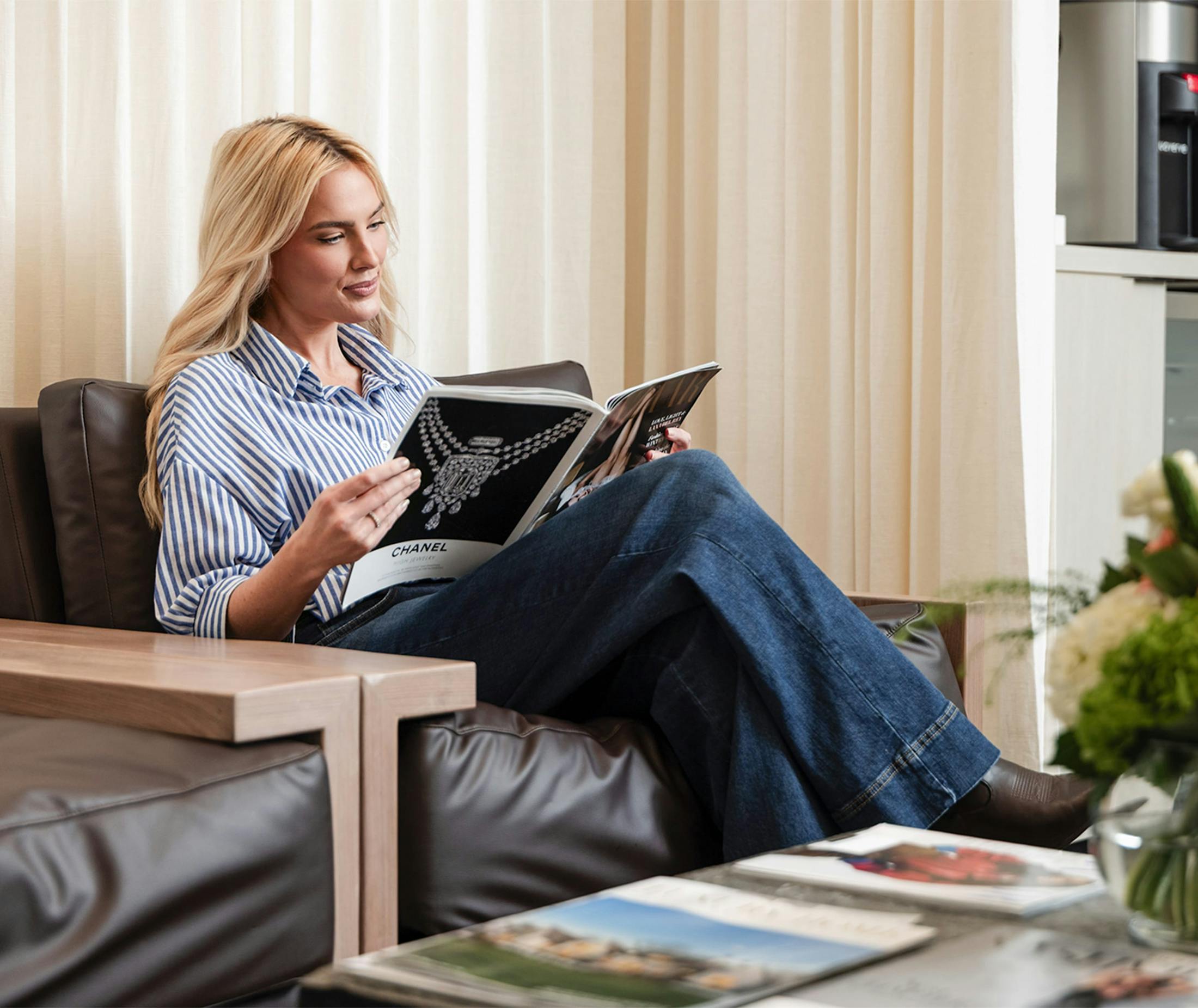 Woman on an ipad