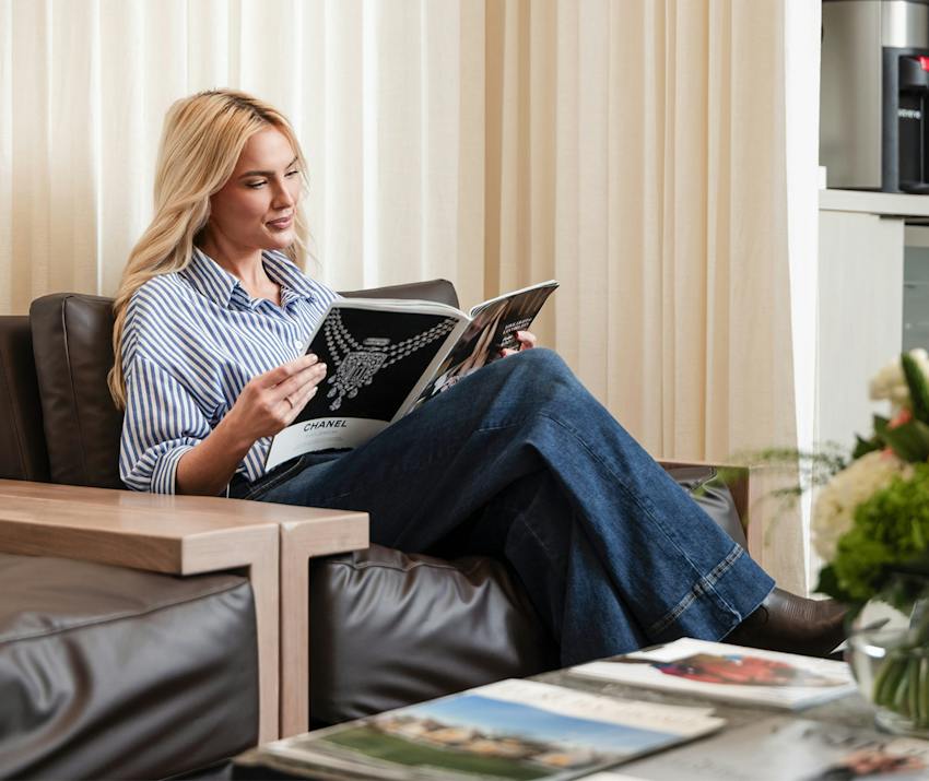 Woman on an ipad